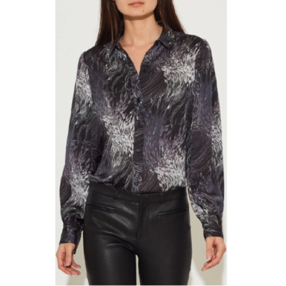 Elegant Black and Gray Women's Top